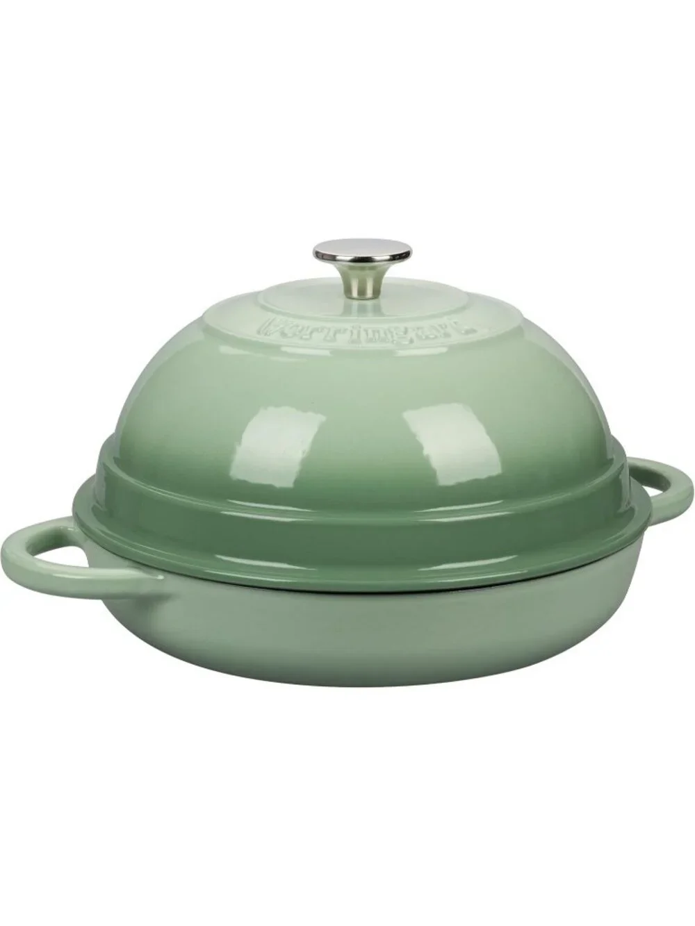 6 Quart Green Cast Iron Enameled Dutch Oven Pot with Lid for Bread Baking Pan